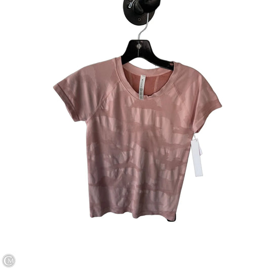 Athletic Top Short Sleeve By Athleta In Pink, Size: S