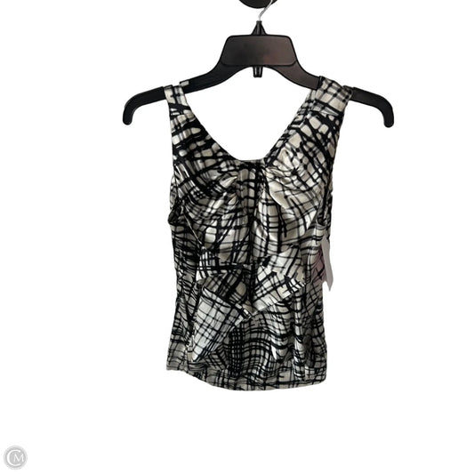 Blouse Sleeveless By Bcbgmaxazria In Black & Cream, Size: Xs