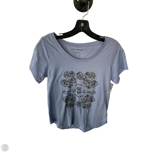Top Short Sleeve Basic By Lucky Brand In Purple, Size: S