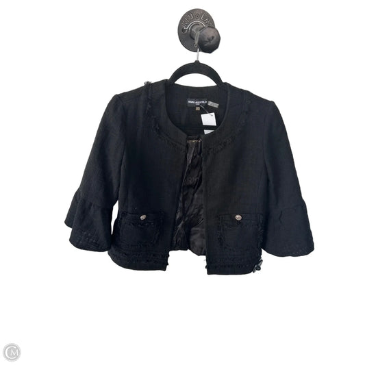 Blazer Designer By Karl Lagerfeld In Black, Size: S