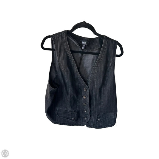 Vest Other By Intro In Black Denim, Size: Xl