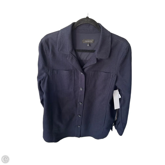 Jacket Shirt By Talbots In Navy, Size: M