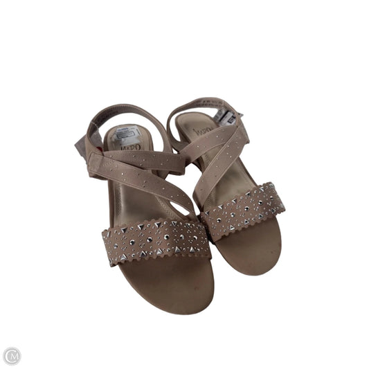 Sandals Heels Wedge By Impo In Tan, Size: 8
