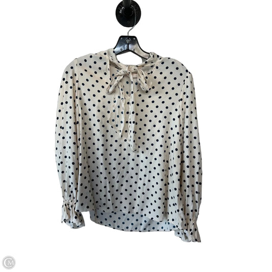 Top Long Sleeve By Lc Lauren Conrad In Blue & Cream, Size: Xs