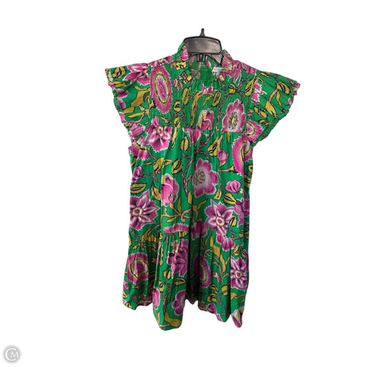Dress Casual Short By Love The Label In Green & Pink, Size: S