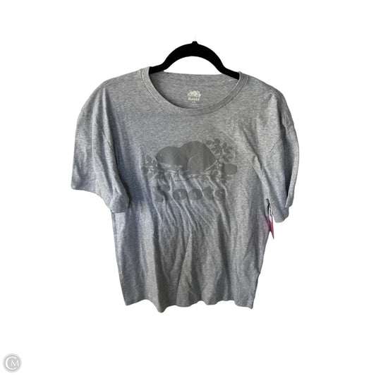 Top Short Sleeve By Roots In Grey, Size: S