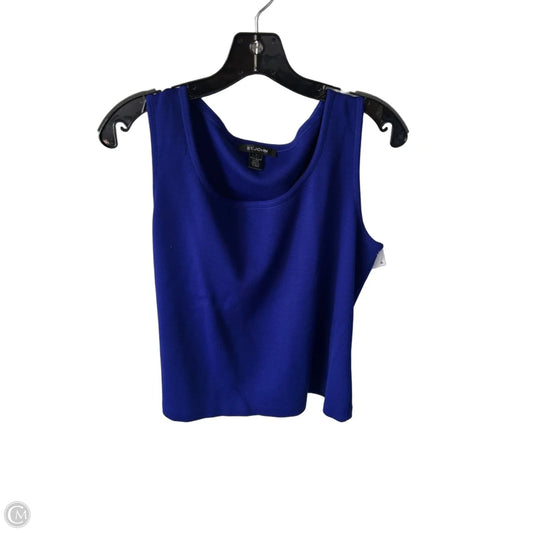 Vest Sweater By St John Knits In Purple, Size: L