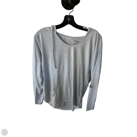 Athletic Top Long Sleeve Hoodie By Old Navy In Grey & White, Size: S