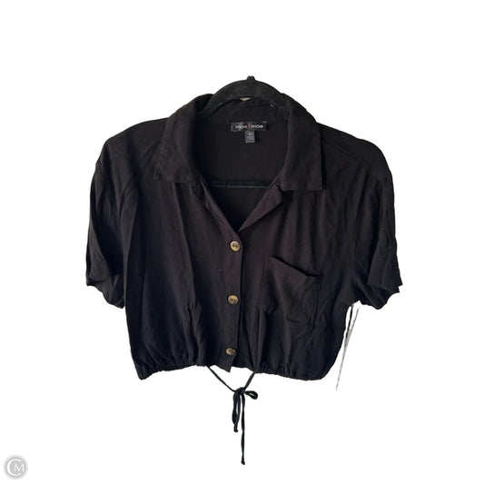 Top Short Sleeve By Moa Moa In Black, Size: M