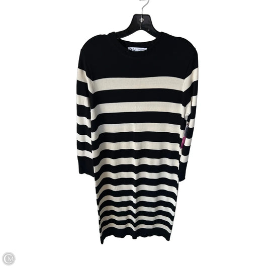 Dress Casual Maxi By Zara In Black & Cream, Size: M