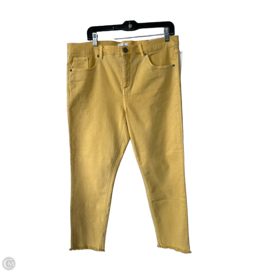 Jeans Skinny By Loft In Yellow Denim, Size: 14