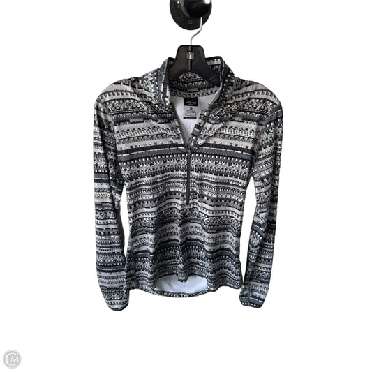 Athletic Top Long Sleeve Collar By Nike In Grey, Size: M