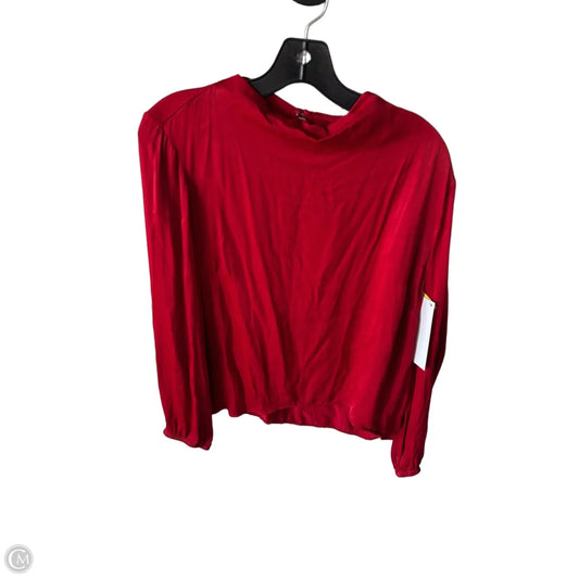 Top Long Sleeve By Cloth & Stone In Red, Size: M