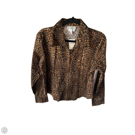 Jacket Shirt By Coldwater Creek In Animal Print, Size: M