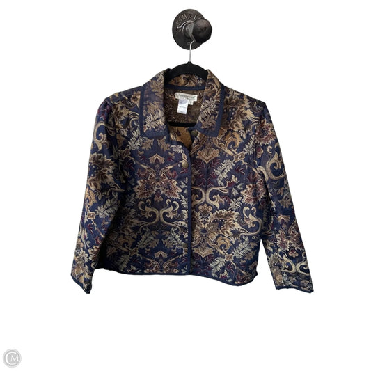Blazer By Coldwater Creek In Blue & Gold, Size: M