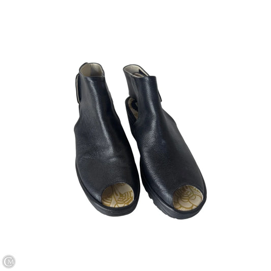 Sandals Heels Wedge By Fly London In Black, Size: 8.5
