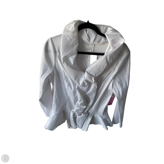 Top Long Sleeve By Clothes Mentor In White, Size: L