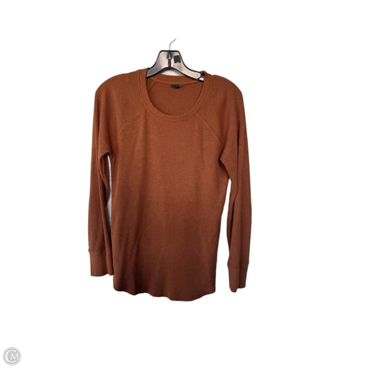 Top Long Sleeve By Eddie Bauer In Brown, Size: S