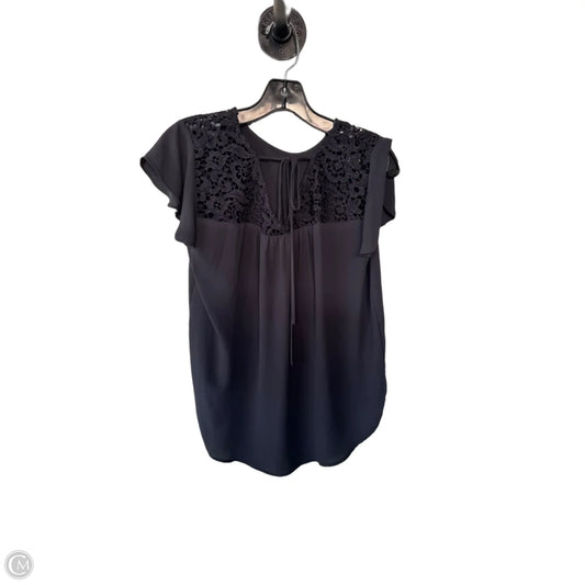 Top Short Sleeve By Loft In Grey, Size: S
