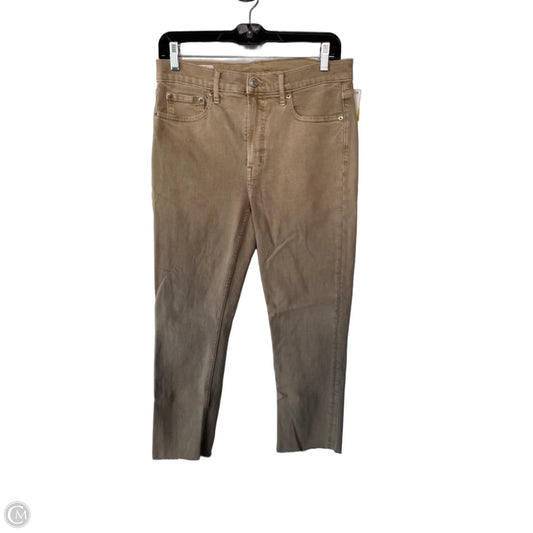 Jeans Straight By Gap In Tan Denim, Size: 4