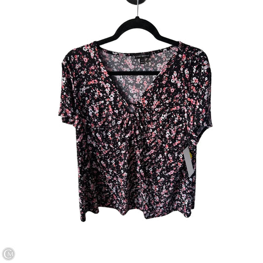Top Short Sleeve By Lane Bryant In Black & Orange, Size: 1x