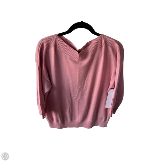 Sweater By Chicos In Pink, Size: L
