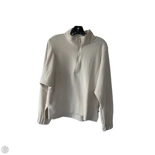 Sweatshirt Collar By Peter Millar In Cream, Size: L