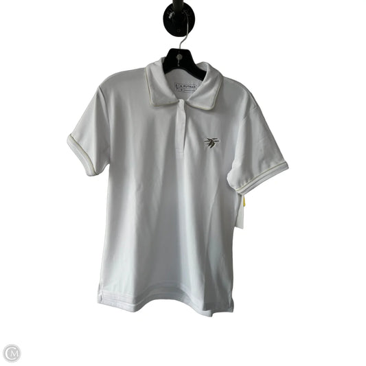 Athletic Top Short Sleeve By Cma In White, Size: M