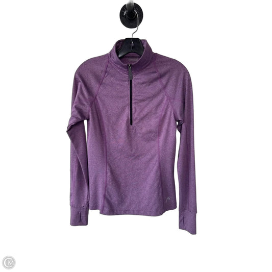 Athletic Top Long Sleeve Collar By Head In Purple, Size: Xs