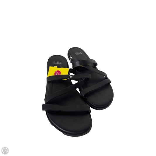 Sandals Flats By Eileen Fisher In Black, Size: 9.5