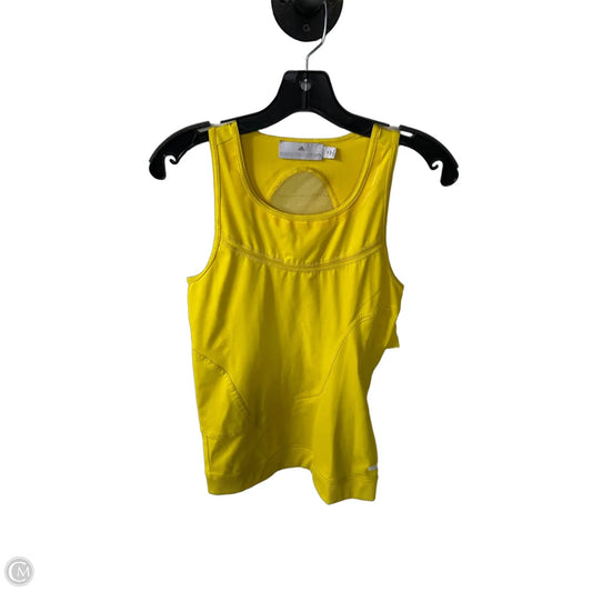 Athletic Tank Top By Adidas In Yellow, Size: M