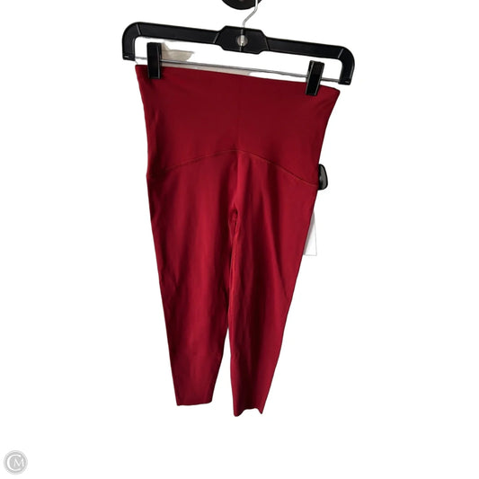 Athletic Leggings By Spanx In Red, Size: S