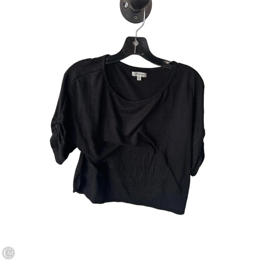 Top Short Sleeve By Max Studio In Black, Size: M