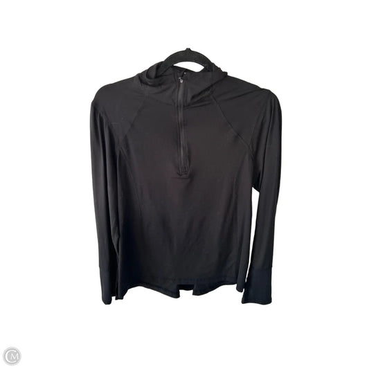 Athletic Top Long Sleeve Collar By Lukka In Black, Size: L