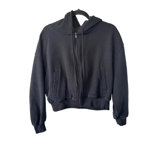 Athletic Sweatshirt Hoodie By Fabletics In Black, Size: M