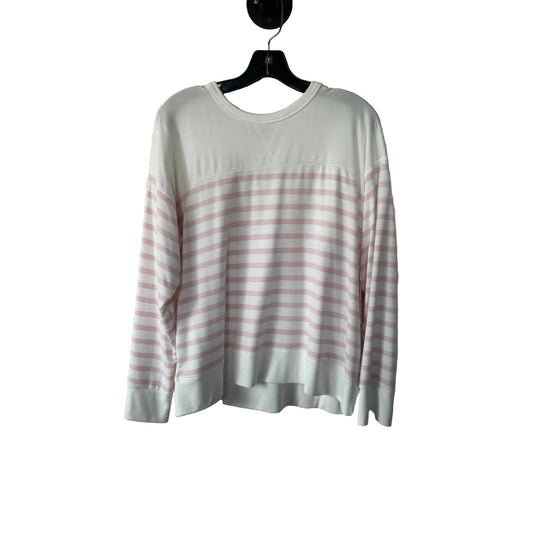 Top Long Sleeve By Workshop In Pink & White, Size: Xl