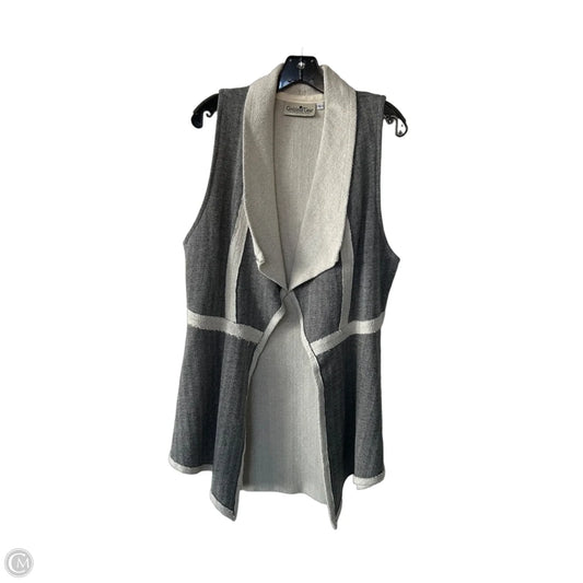 Vest Other By Clothes Mentor In Grey & White, Size: L