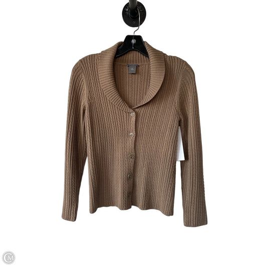 Sweater Cardigan By Ann Taylor In Tan, Size: Sp