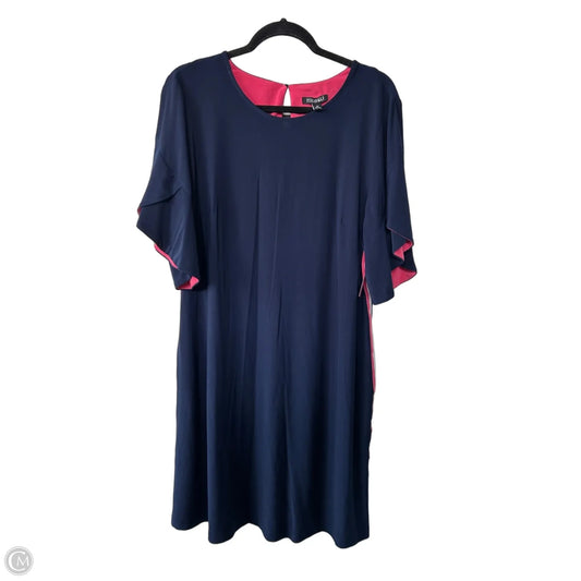 Dress Work By Roz And Ali In Blue & Pink, Size: Xl
