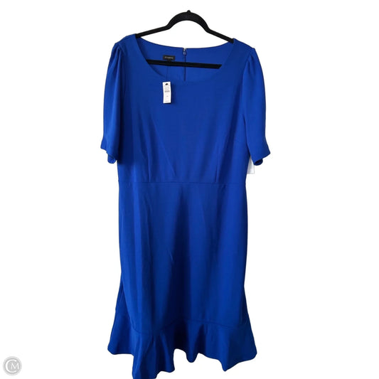 Dress Party Midi By Talbots In Blue, Size: Xl
