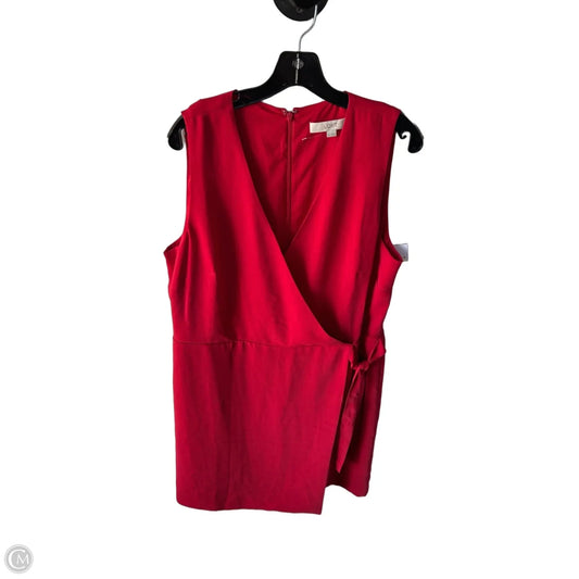 Dress Work By Loft In Red, Size: Xl