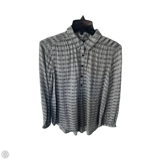 Top Long Sleeve By Lucky Brand In Grey & White, Size: M