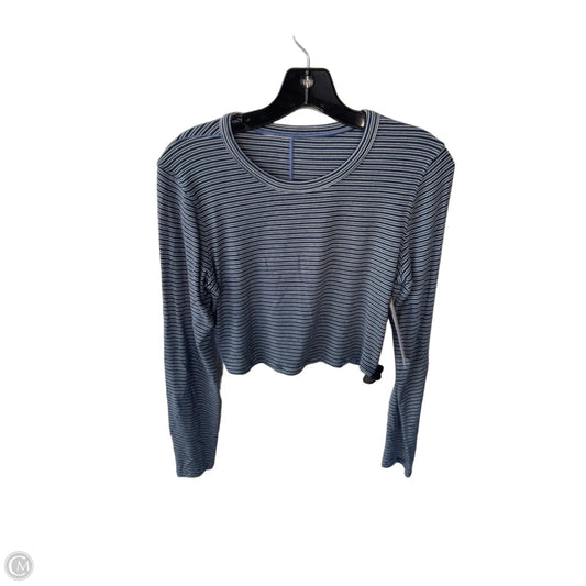Athletic Top Long Sleeve Crewneck By Lululemon In Blue & White, Size: S