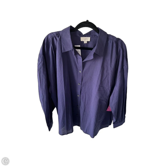 Top Long Sleeve By Loft In Purple, Size: Xl