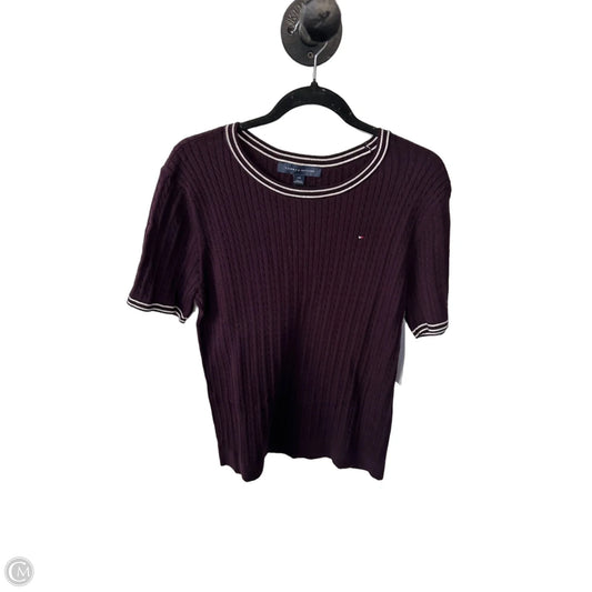Sweater Short Sleeve By Tommy Hilfiger In Purple, Size: L
