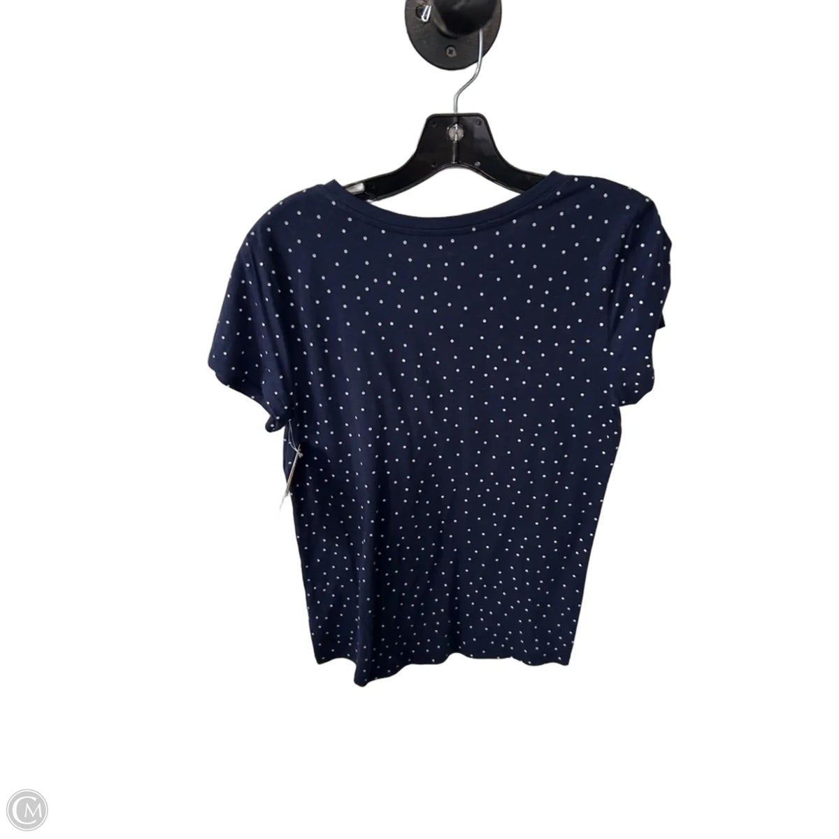 Top Short Sleeve Basic By Gap In Blue & White, Size: M