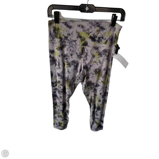 Athletic Leggings By Lululemon In Green & Grey, Size: 10