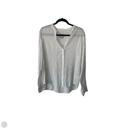 Top Long Sleeve By Rails In Black & Cream, Size: L