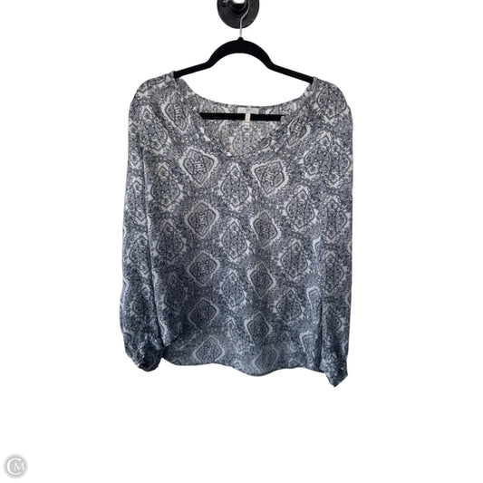 Top 3/4 Sleeve By Joie In Blue & White, Size: L