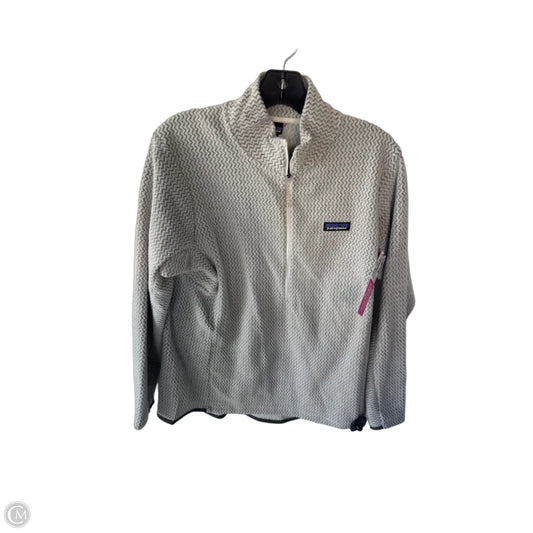 Jacket Fleece By Patagonia In Cream & Grey, Size: Xl
